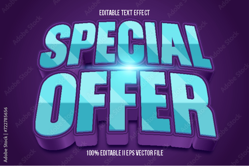 Special Offer Editable Text Effect 3d Emboss Gradient Style