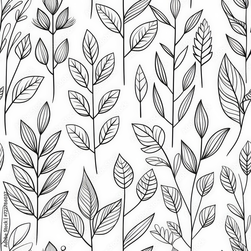 Seamless Leaf Pattern Illustration Seamless Leaf Pattern Illustration