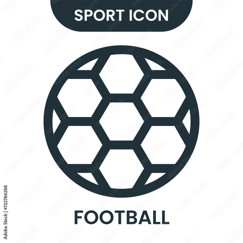 Fototapeta premium Football vector line icon design