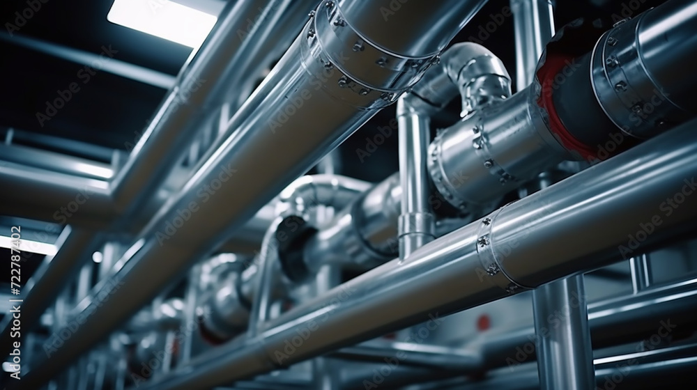 high quality Galvanized steel pipe or Aluminum and chrome stainless pipes in stack waiting for shipment in warehouse high quality Galvanized steel pipe or Aluminum and chrome stainless pipes in stack waiting for shipment in warehouse