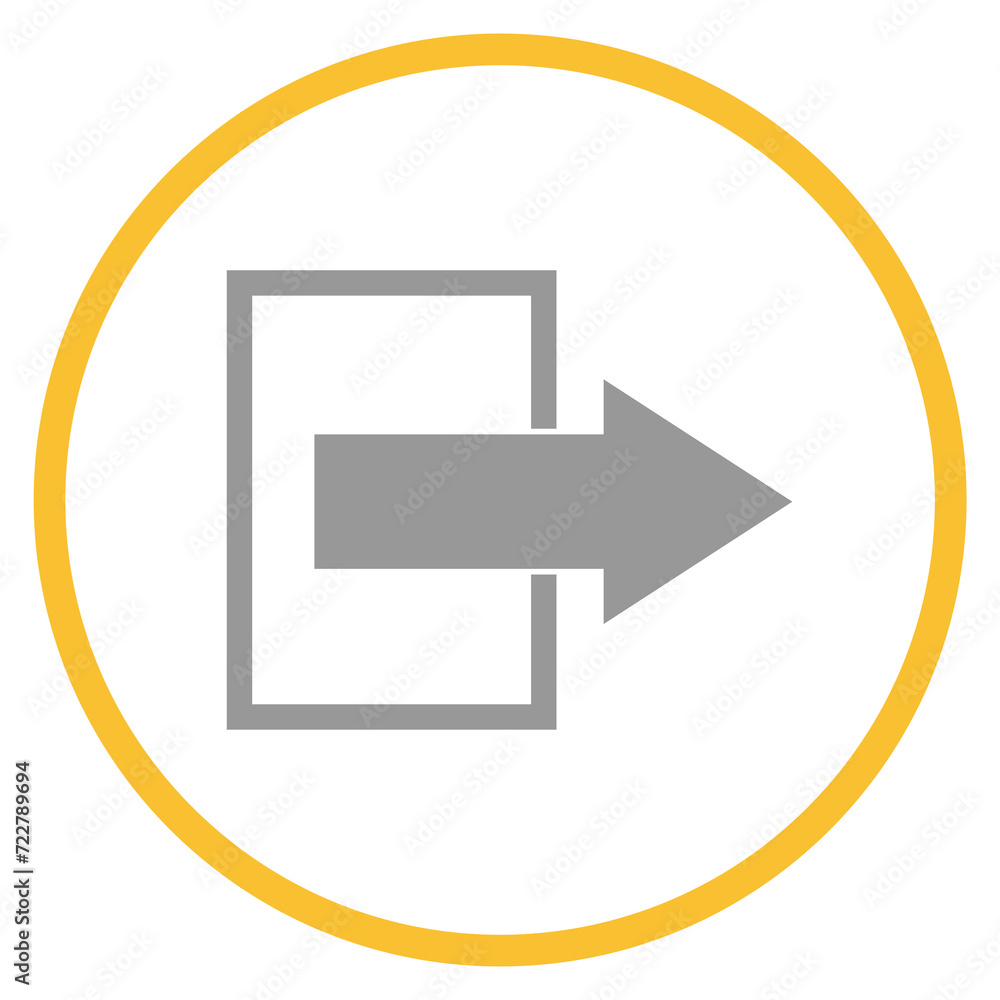 Button grau orange mit Box und Pfeil Icon: Export Button grau orange mit Box und Pfeil Icon: Export