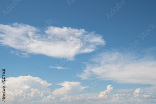 The sky is bright day, the clouds look beautiful.