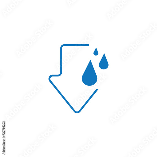 low water icon on white background