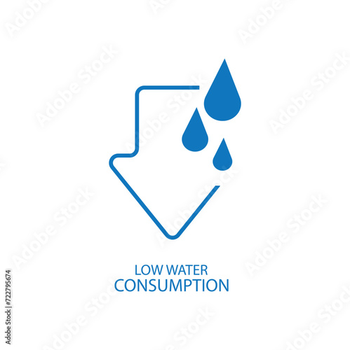 low water icon on white background
