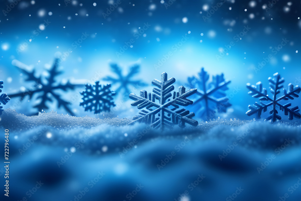 christmas background with snowflakes. 