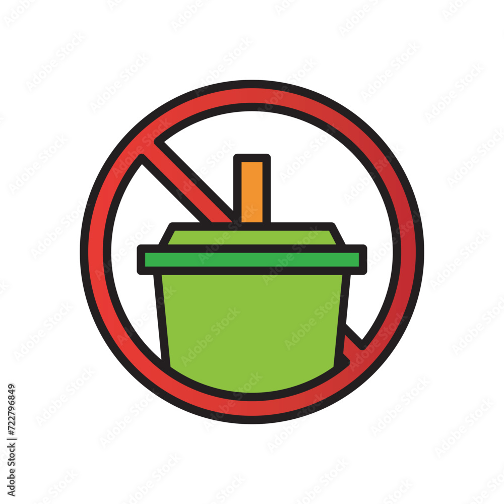 Internasional Straw Free Day Illustration Internasional Straw Free Day Illustration
