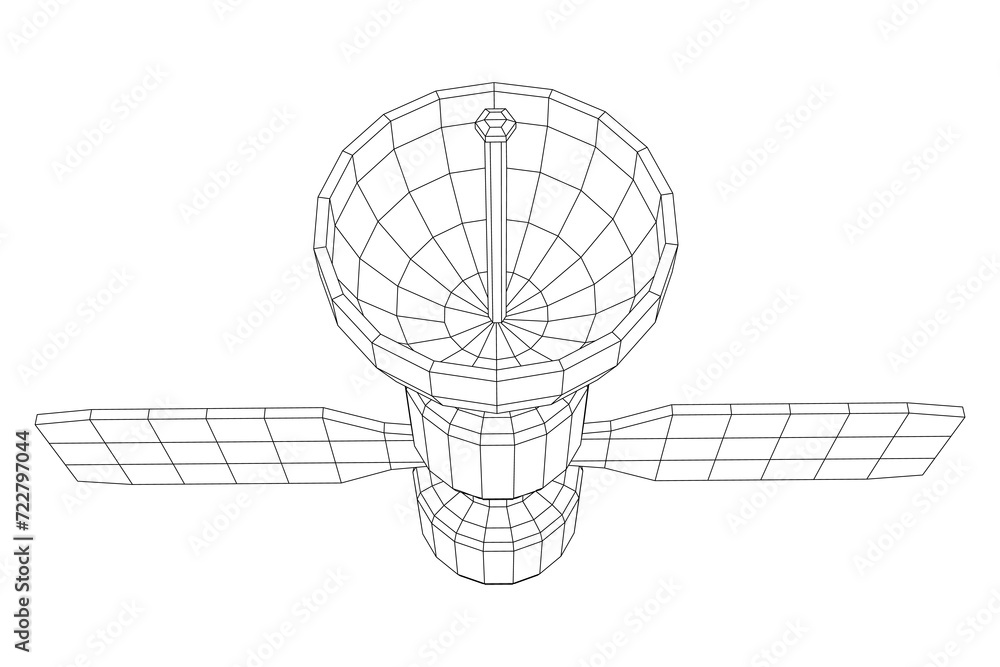 Space station communications satellite. Space station communications satellite.