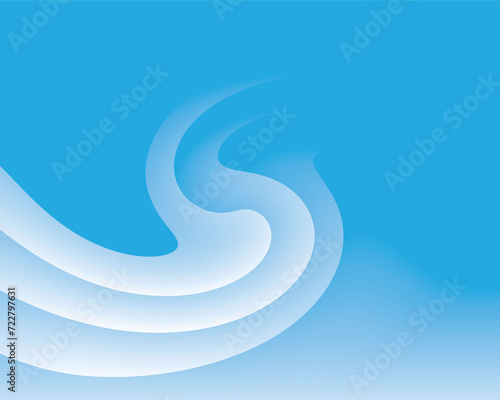 Konstfotografi An abstract background in shades of blue and white, featuring fluid lines interwoven into graceful, delicate curves