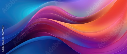 Captivating abstract backdrop with bold and colorful gradients, showcasing dynamic waves texture for a visually appealing panorama, Ai Generated.