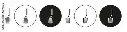car pedal linear thin line icon graphics. car pedal vector set use for web ui or app