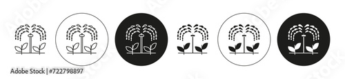Irrigation linear thin line icon graphics. Irrigation vector set use for web ui or app