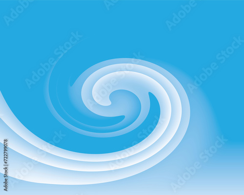 Fotografie An abstract blue and white background featuring forms intertwining toward the center; the soft hues create a backdrop that evokes a sense of gentleness, softness, and unity