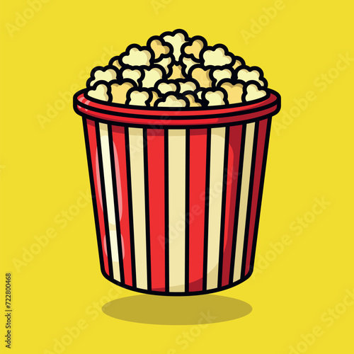 Popcorn bucket coloured outline