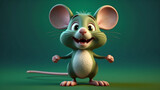 3d animation Funny mouse 