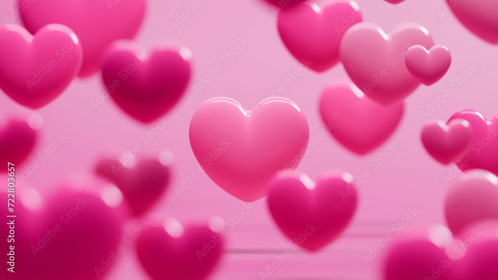 Various heart shapes to convey love with your heart for a happy Valentine's Day. 3d rendering. Various heart shapes to convey love with your heart for a happy Valentine's Day. 3d rendering.