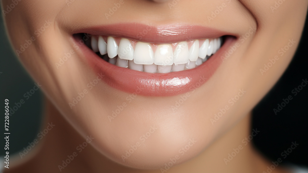 close up smiling woman white teeth for advertising close up smiling woman white teeth for advertising