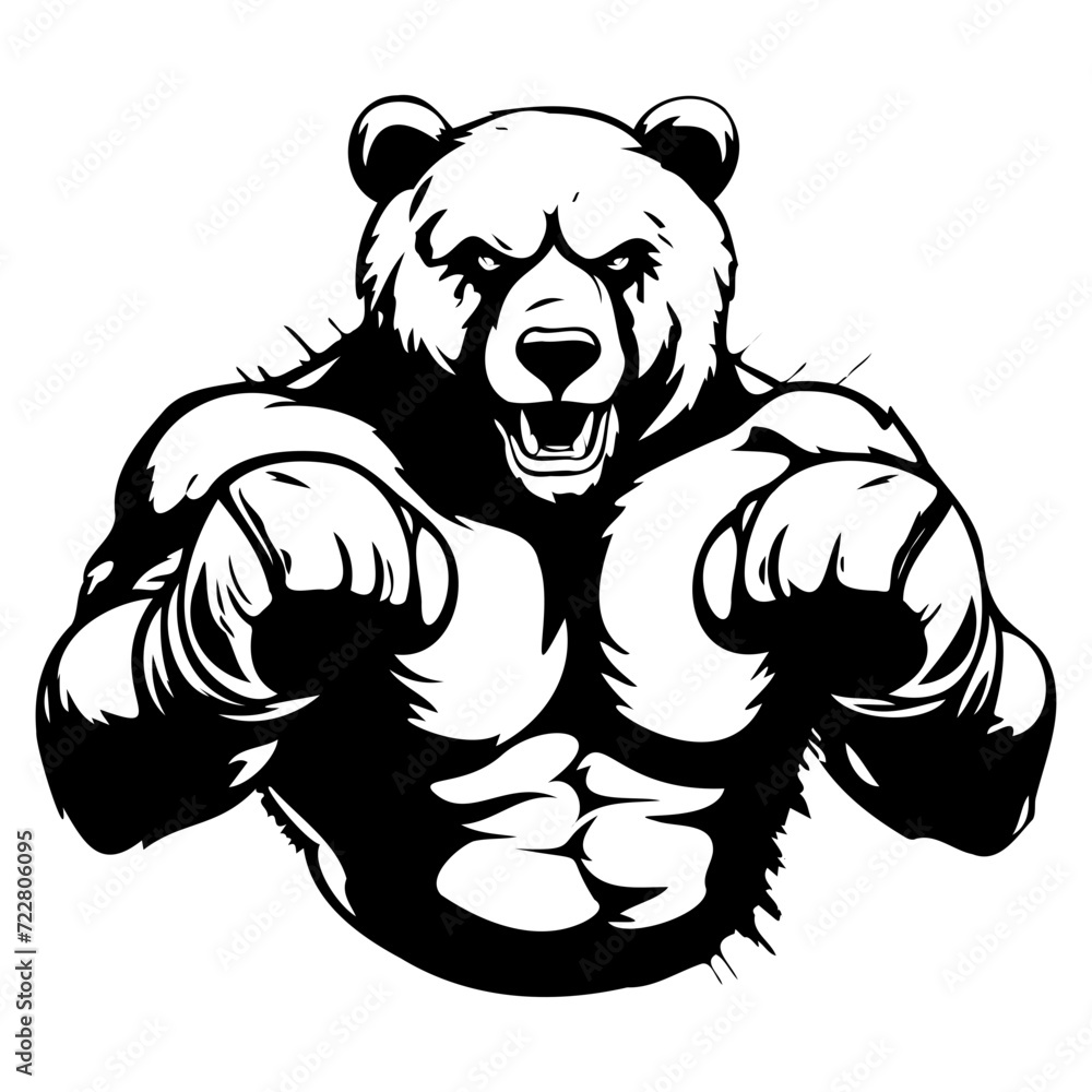 bear wearing boxing gloves