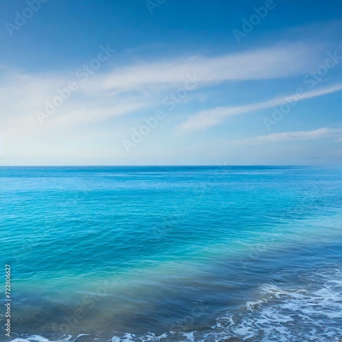 蒼く輝く美しい海とさざなみ © -arucoillustya-
