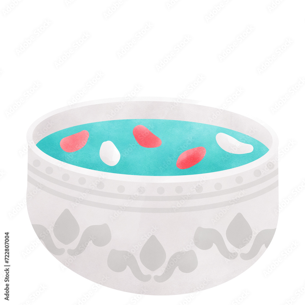 Songkran festival bowl and flower Thailand illustration Songkran festival bowl and flower Thailand illustration