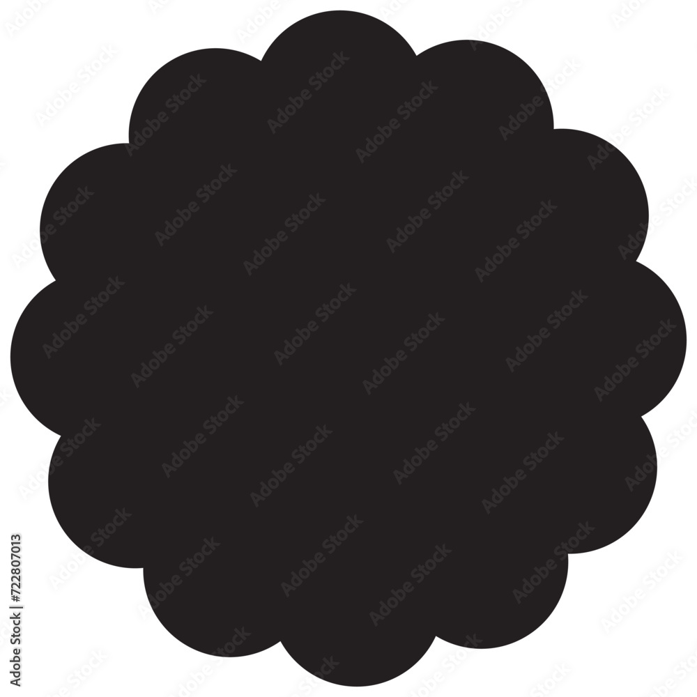 Scallop edge shapes - circle, square, oval, modern brutalism forms. Retro vawe swiss design elements with frill border. Vector illustration of aesthetic futuristic figures Scallop edge shapes - circle, square, oval, modern brutalism forms. Retro vawe swiss design elements with frill border. Vector illustration of aesthetic futuristic figures