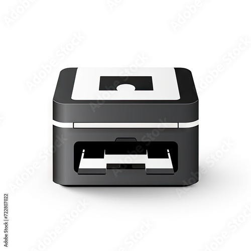 Simple Printer Icon, MFP Isolated, Laser Print, Inkjet Printer Icon for Web, Advertising, Layout Design, AI