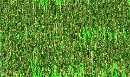 Abstract khaki stains on a green textured background. Bright color template for design. Illustration image.