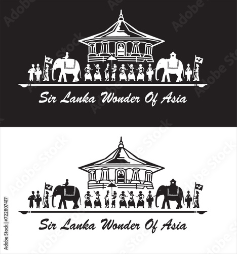 Sri Lanka Kandy Perahera Vector 