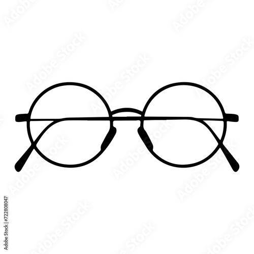Glasses icon illustration, Glasses silhouette logo svg vector