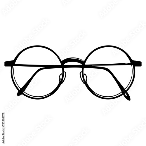 Glasses icon illustration, Glasses silhouette logo svg vector