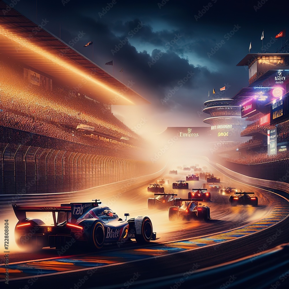 F1 racing 24 hours of le mans - obrazy, fototapety, plakaty 