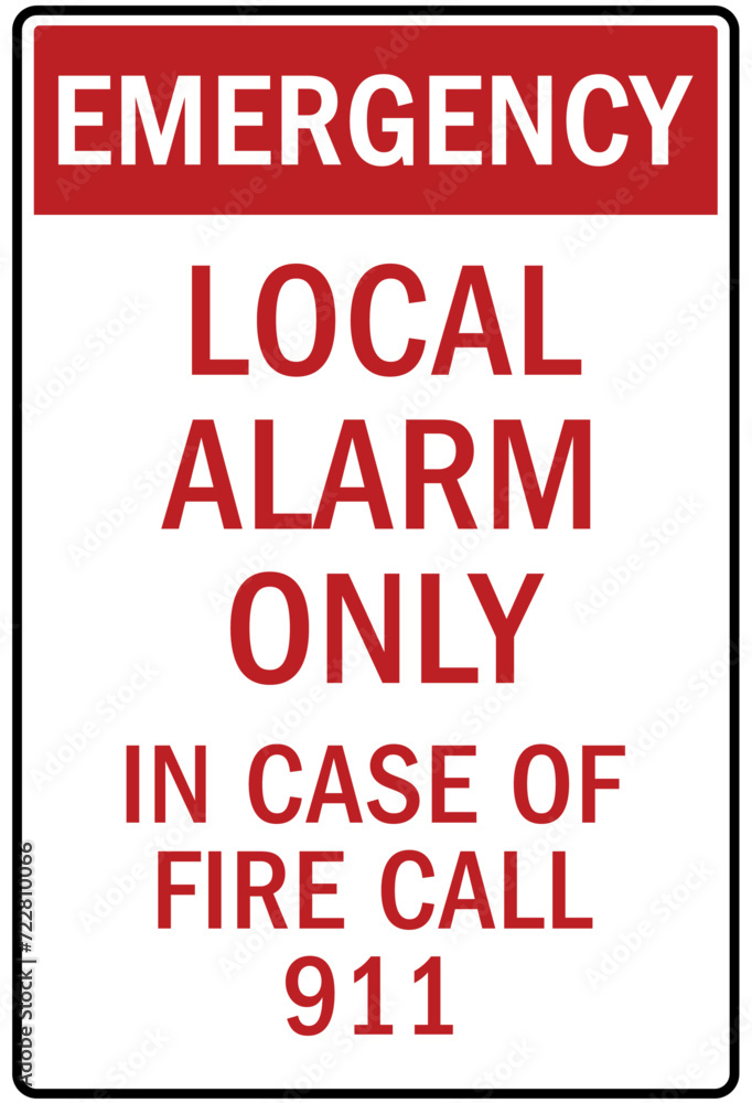 Fototapeta premium Call 911 emergency sign