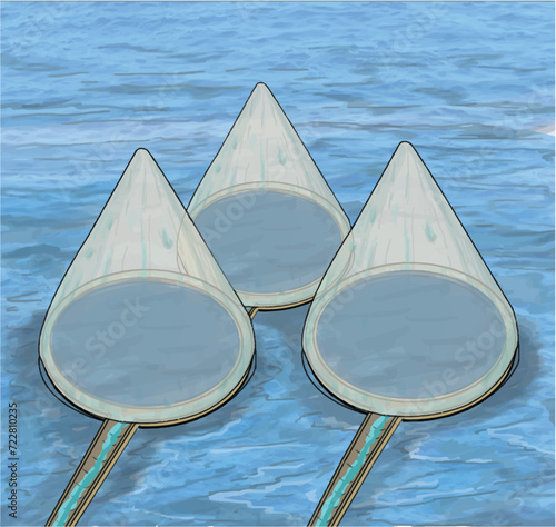 The process of distilling salt water in the sea with solar energy.