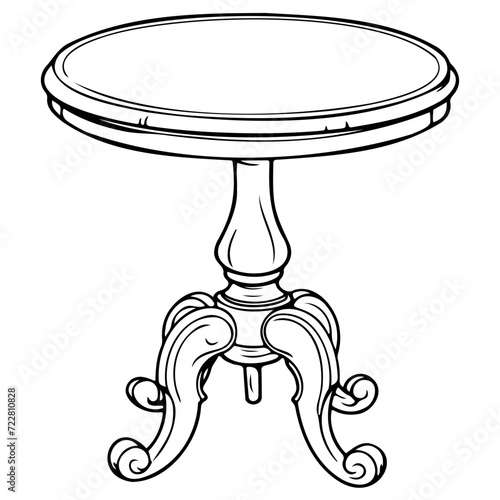 vintage coffee table icon illustration, vintage coffee table silhouette logo svg vector