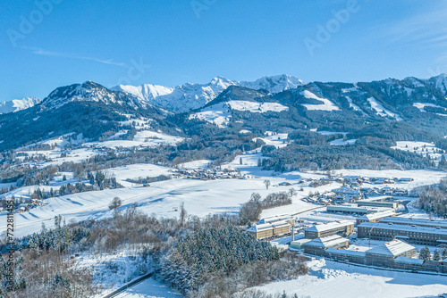 Idyllische Winterlandschaft bei Sonthofen im Oberallgäu