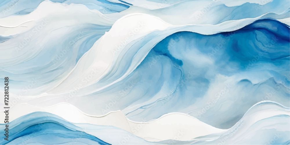 Fototapeta premium abstract soft blue and white abstract water color ocean wave texture background. Banner Graphic Resource as background for ocean wave and water wave abstract graphics 