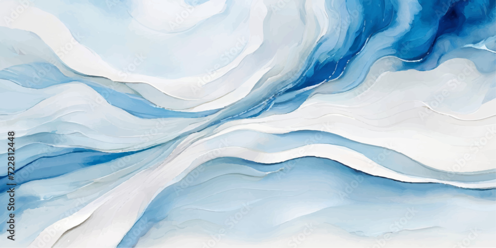 Obraz premium abstract soft blue and white abstract water color ocean wave texture background. Banner Graphic Resource as background for ocean wave and water wave abstract graphics 