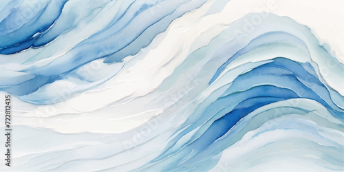 Wallpaper Mural abstract soft blue and white abstract water color ocean wave texture background. Banner Graphic Resource as background for ocean wave and water wave abstract graphics	 Torontodigital.ca
