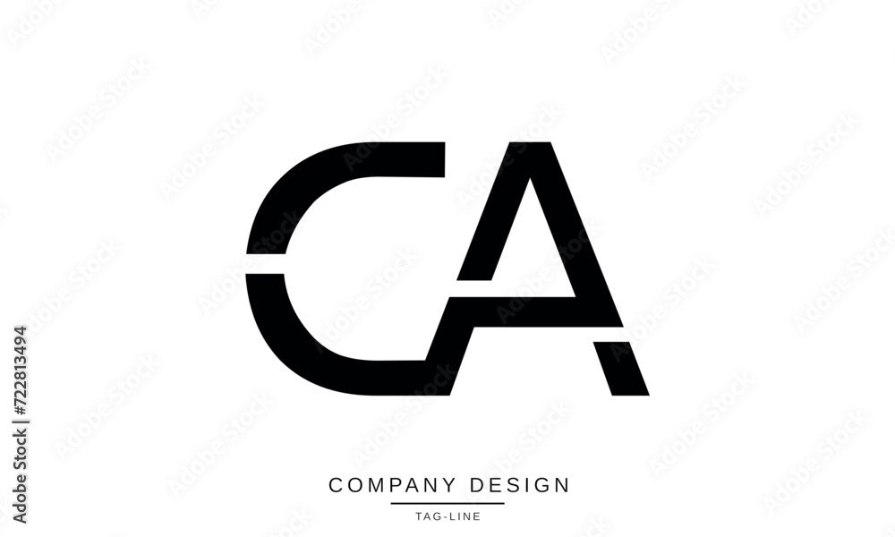 AC, CA, Abstract Letters Logo Monogram AC, CA, Abstract Letters Logo Monogram