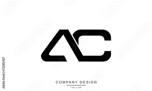 AC, CA, Abstract Letters Logo Monogram