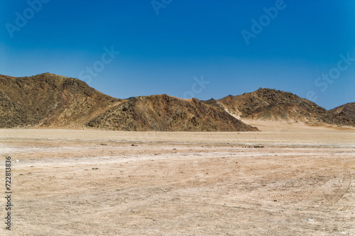 Daily scene from Egyptian desert during hot sunny day. © Goran