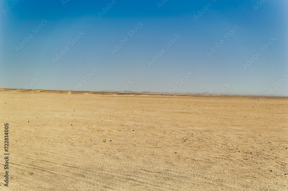 Daily scene from Egyptian desert during hot sunny day.