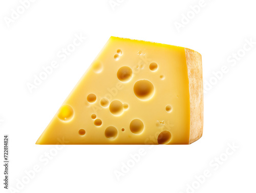 a piece of cheese with holes