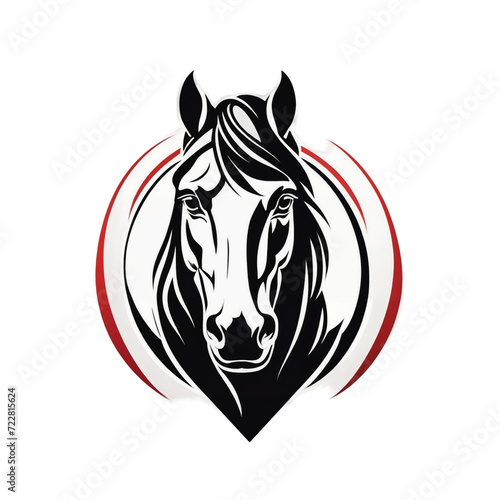 horse head silhouette icon logo isolated