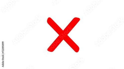 animated cross symbol on a white background