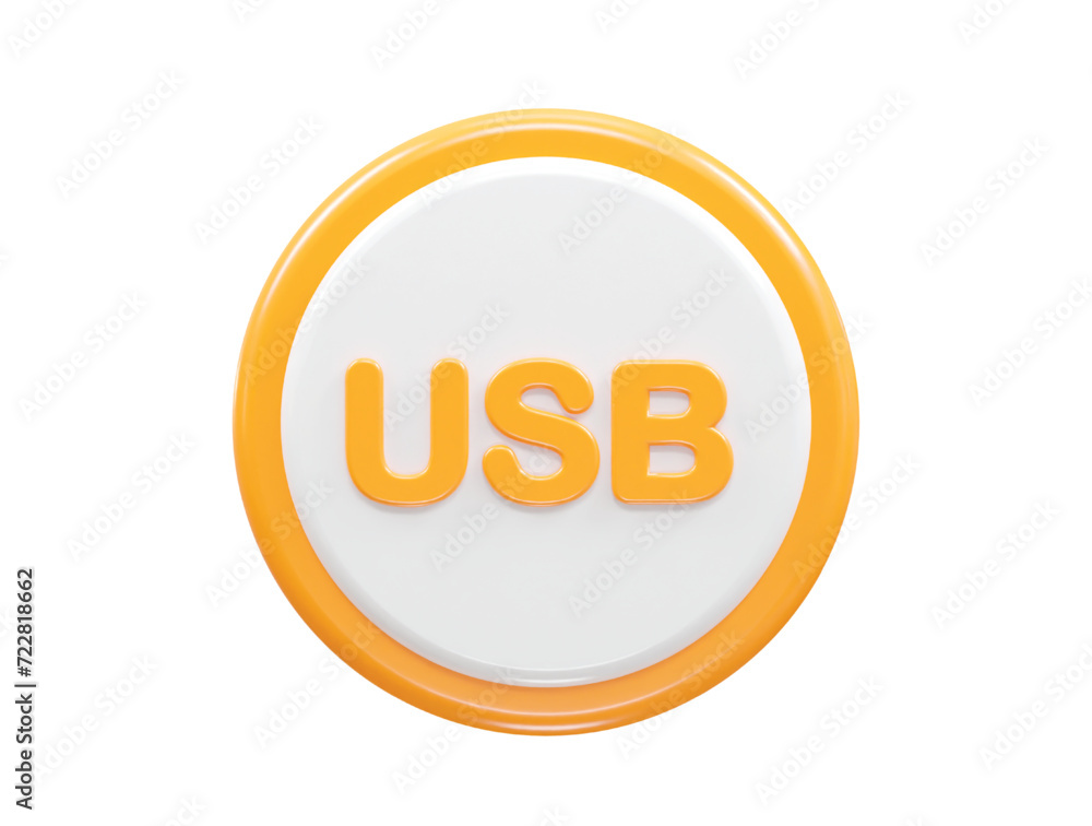 Pendrive usb icon 3d rendering illustration element Pendrive usb icon 3d rendering illustration element