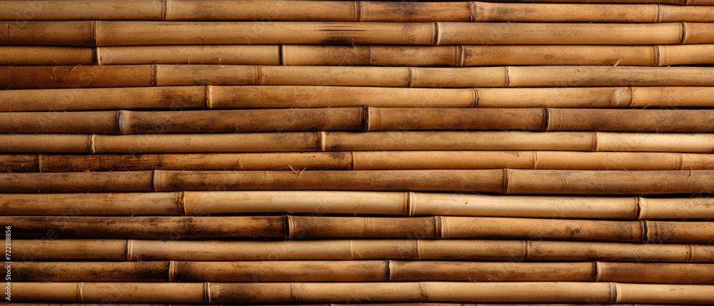 Yellow bamboo texture fence background. Copy space for text Yellow bamboo texture fence background. Copy space for text