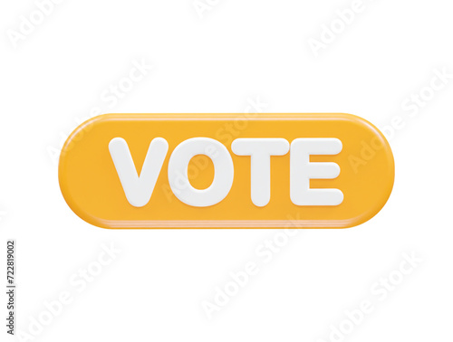 Vote icon illustration 3d rendering