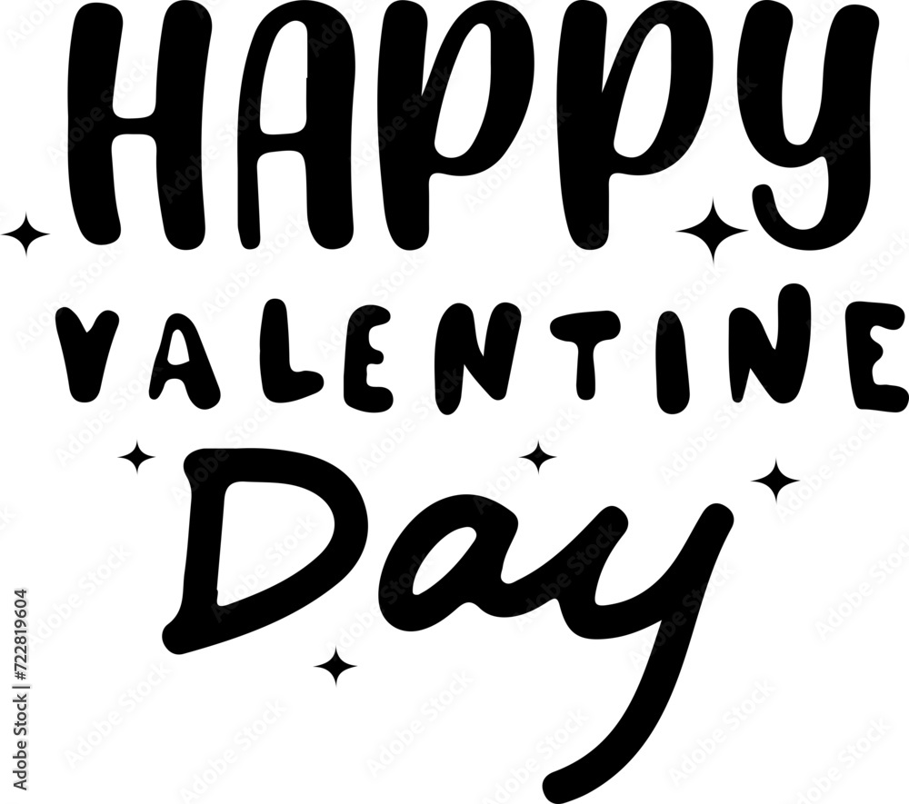 Happy Valentine's Day Lettering Happy Valentine's Day Lettering