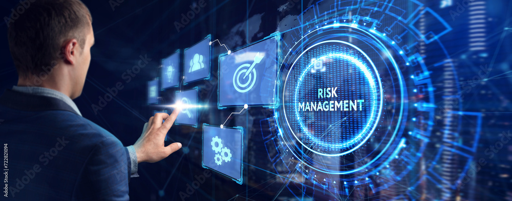 Risk Management and Assessment for Business Investment Concept. Business, Technology, Internet and network concept. Risk Management and Assessment for Business Investment Concept. Business, Technology, Internet and network concept.