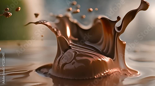 Indulgent Cinematics, Unveiling Sweet Melted Magic in Chocolate Symphony photo